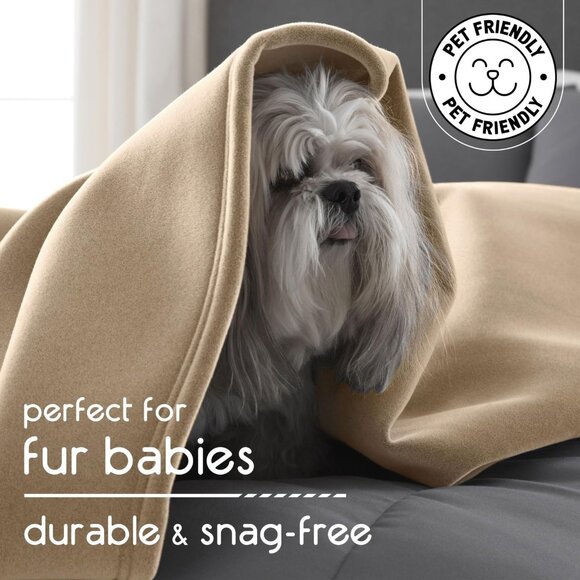 WestPoint Home Vellux Nylon Blanket Color: Tan, Size: King - Picture 5 of 8